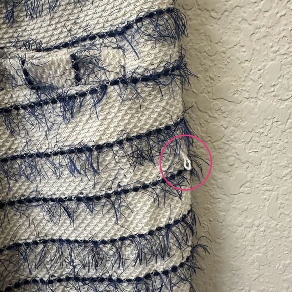 NWOT AMADI ANTHROPOLOGIE Sleeveless Cilli Romper in Blue Ivory V-Neck - Picture 6 of 12